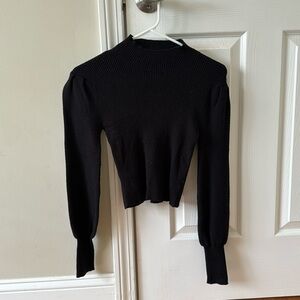 Lulus black cropped sweater. Size extra small.
